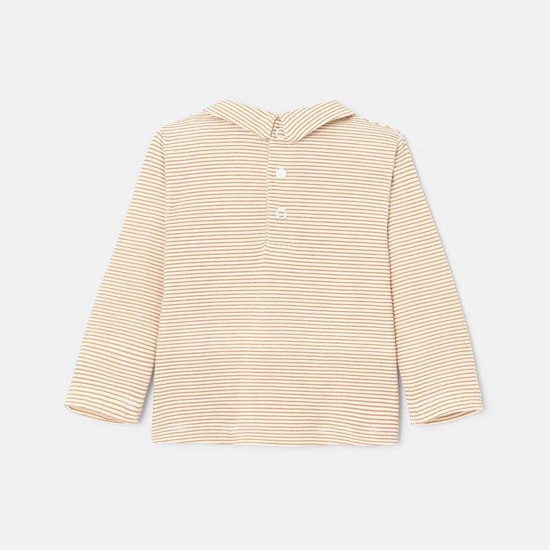 T-shirt en jersey col polo beige naissance Absorba Beige