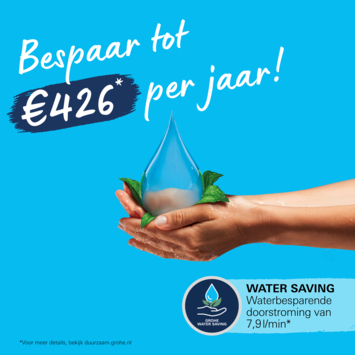 Grohe Douchesysteem Vitalio Start 250 met omstelling Rond, Max. 8,0L/M Bij 3 Bar Chroom - hartafstand kraan 15 cm