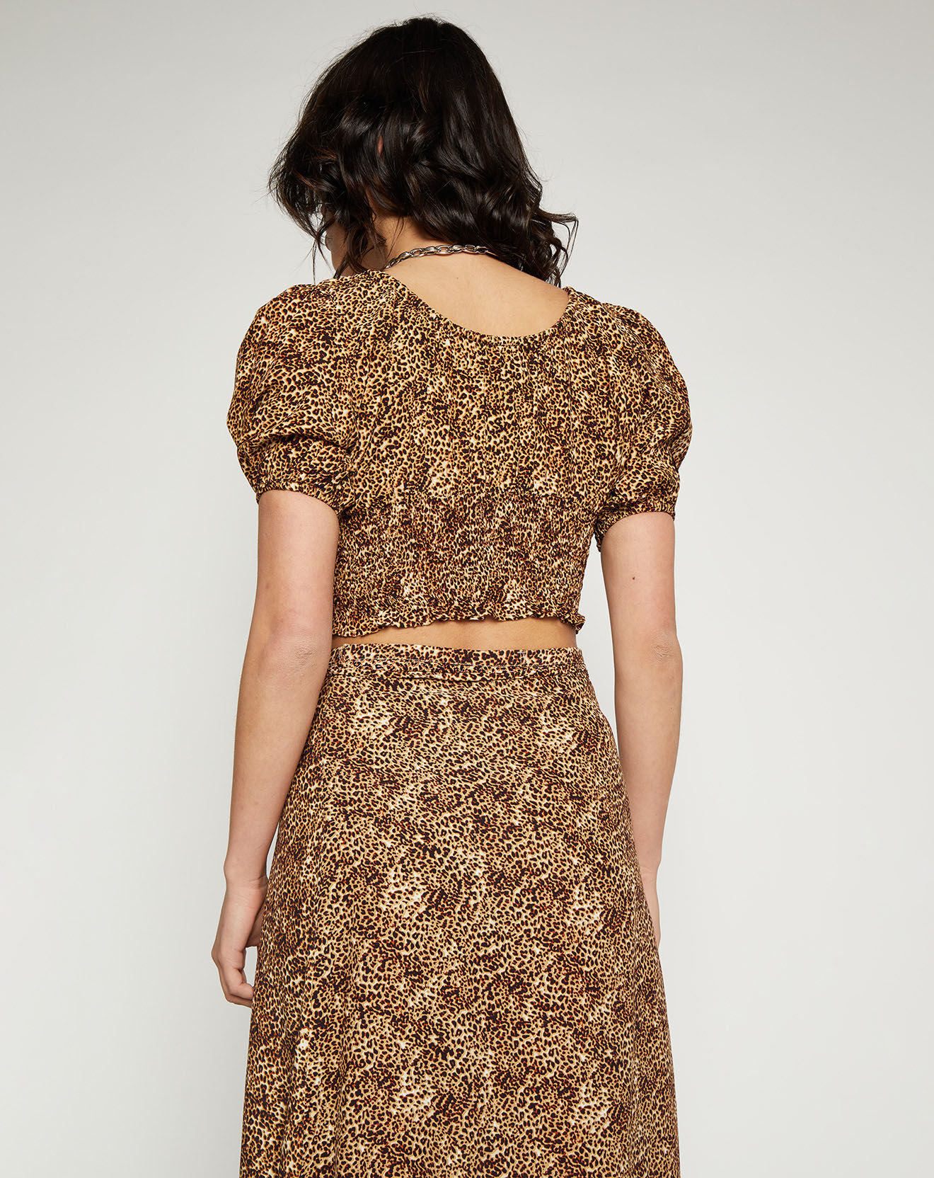 Faithfull the Brand Top Anne Laure imprimé animal marron