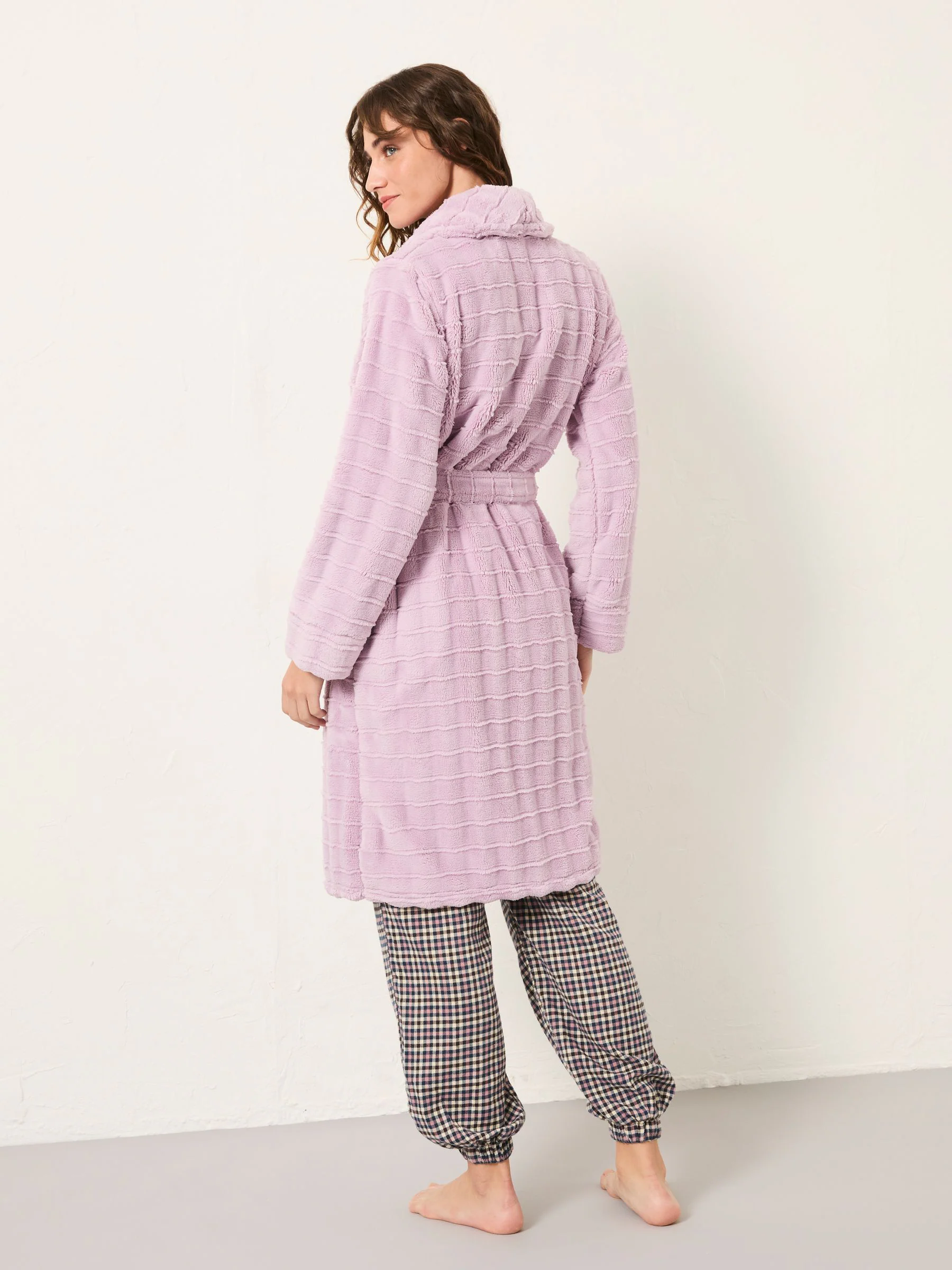 Lila-paars - FatFace Cosy Textured Dressing Gown