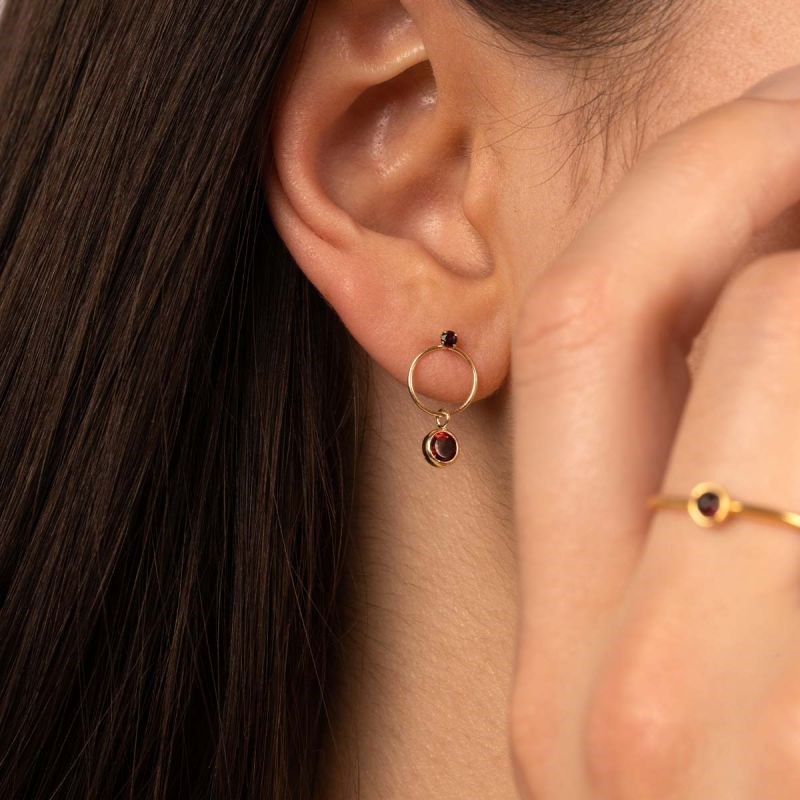 Boucles d'oreilles Or jaune  et pierres