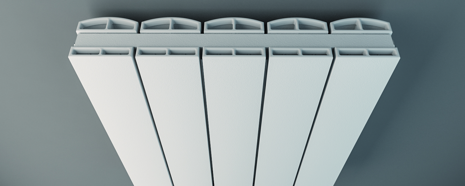 Eastbrook Guardia horizontale aluminium radiator 60x66cm Mat wit 1120 watt