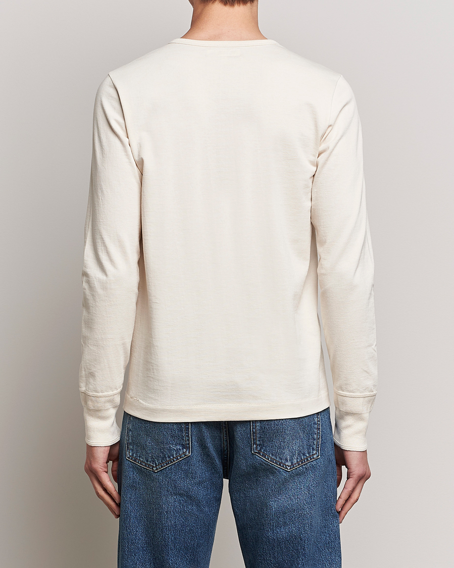 Merz b. Schwanen Classic Organic Cotton Henley Sweater Nature
