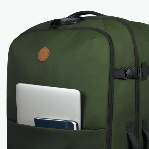 Valise souple 2 roues large Coromandel kaki