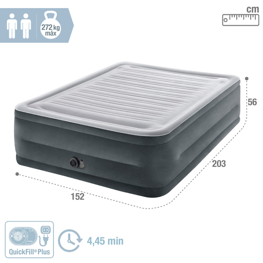 Colchón Hinchável Intex Dura-beam Deluxe Comfort-plush 152x203x56 Cm