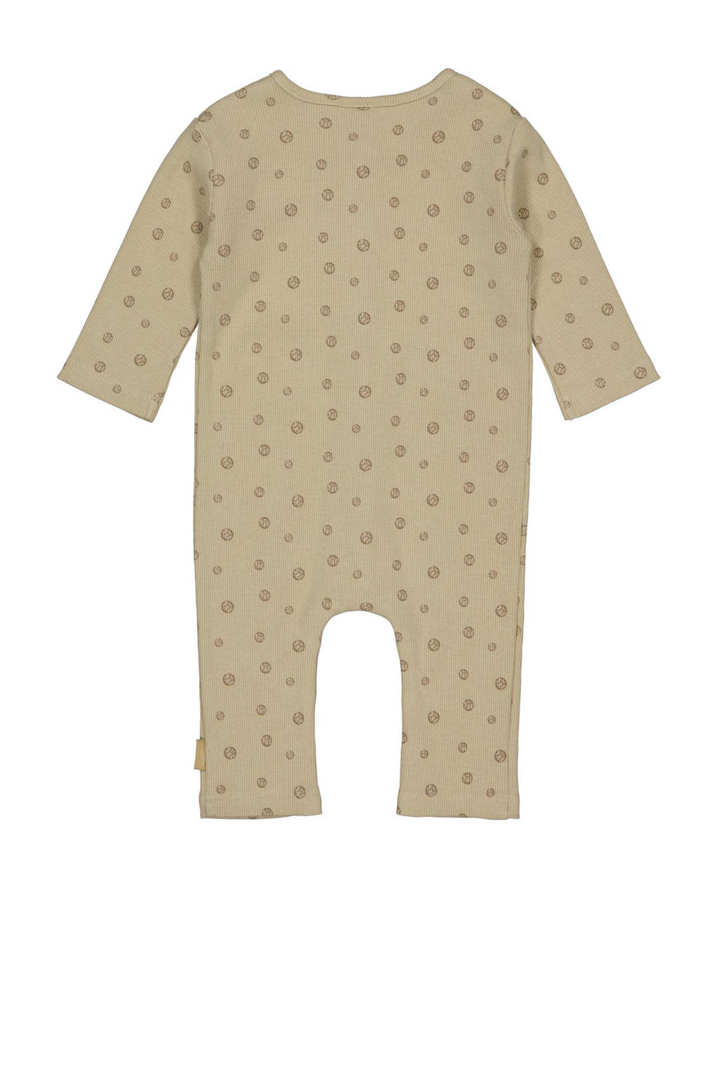 LEVV baby ribgebreide boxpak JIP met all over print beige/bruin