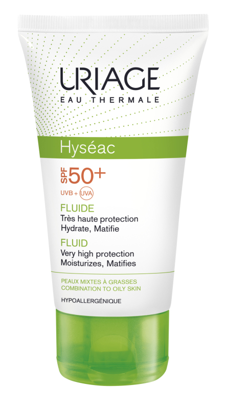 Uriage Hyséac Zonnefluide Gemengde/Vette Huid SPF50+ 50 ml