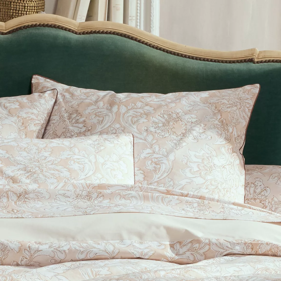 Taie d'oreiller rectangulaire percale de coton (50 x 70 cm) Palazzo Beige