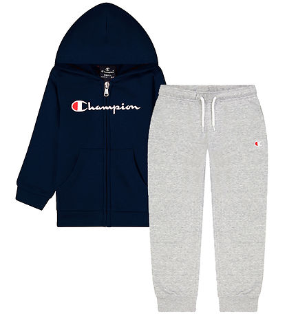 Champion Sweats?t - Cardigan/Sweatpants - Navy/Grå melange