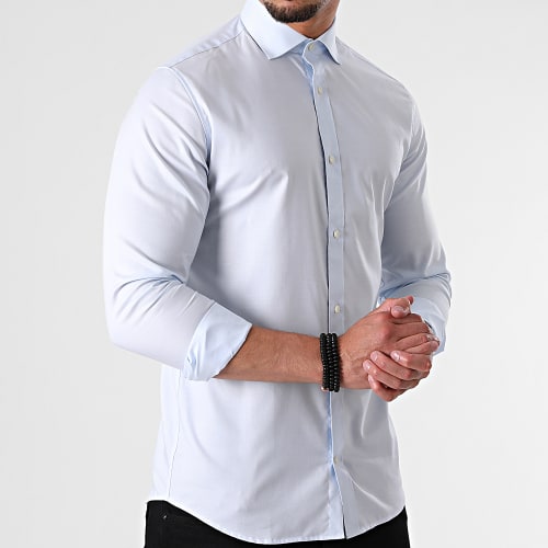 Chemise Manches Longues Blaroyal Bleu Clair