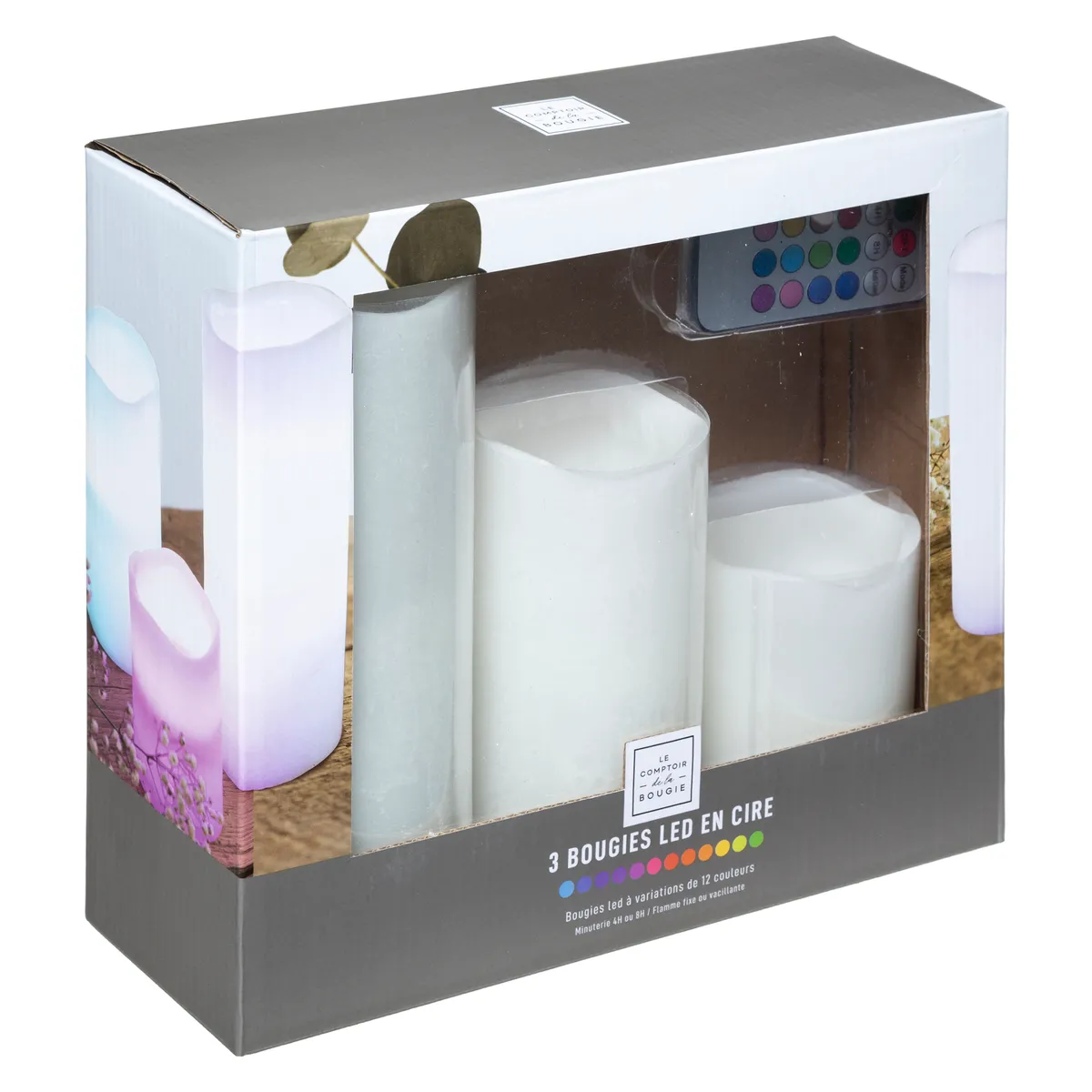 Atmosphera, Createur D'Interieur Atmosphera Coffret Bougies LED Beige (x3)