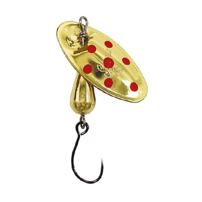 Cuiller Tournante Suissex Cicada Nk Or Points Rouges