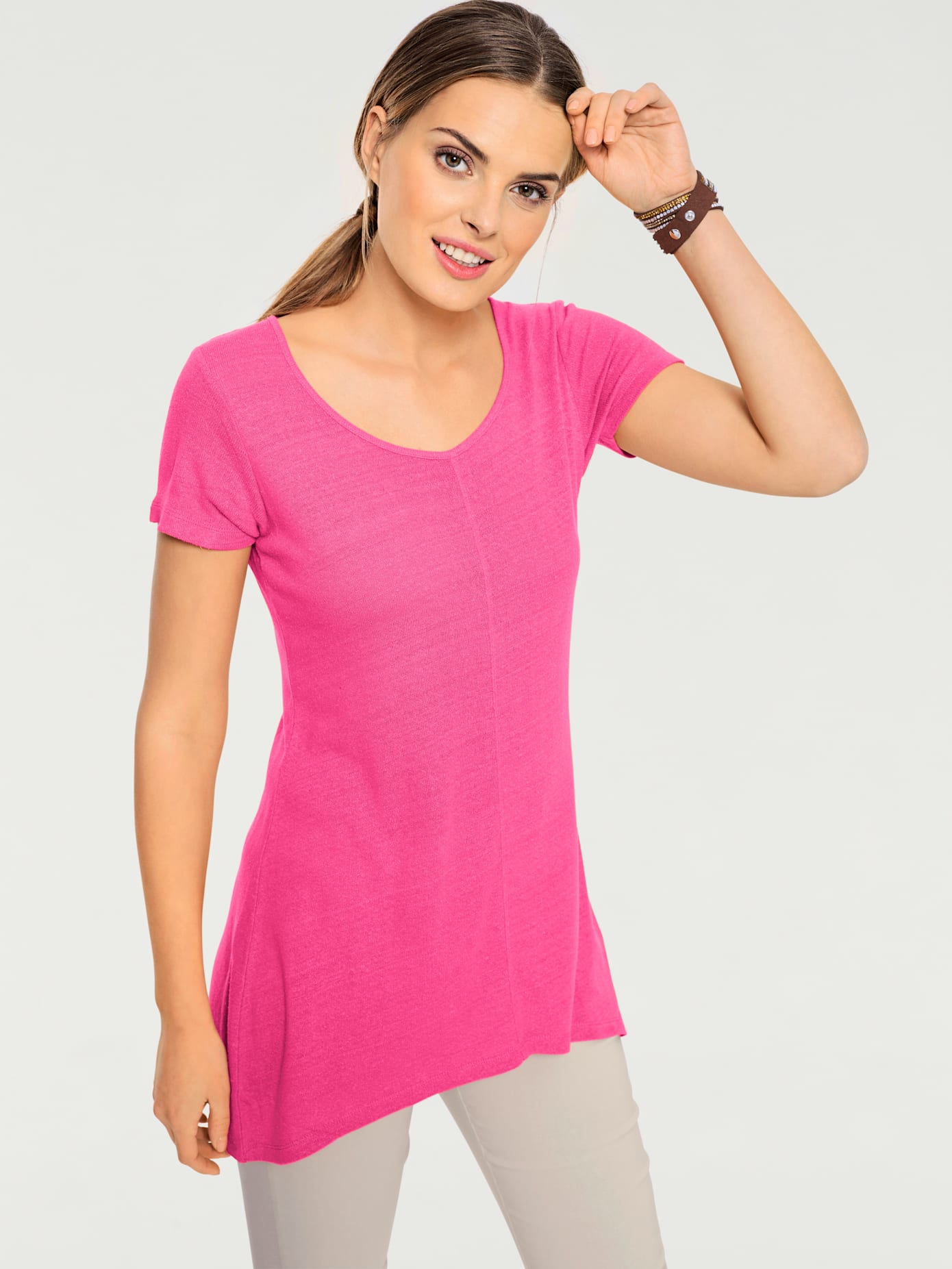 T-shirt long coupe évasée tendance
