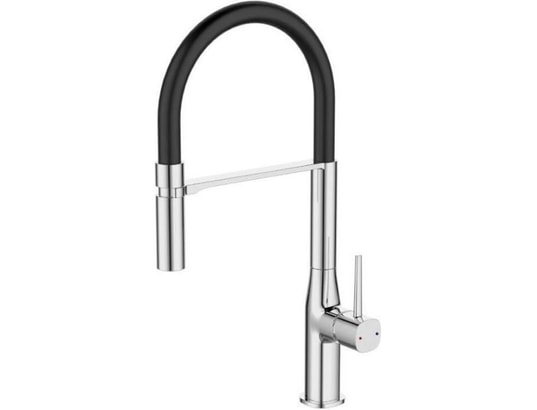 ROUSSEAU - Mitigeur avec douchette Robinet mitigeur de cuisine køben - avec douchette - gris ch...