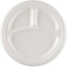 Assiette en canne à sucre, rond, 260 mm