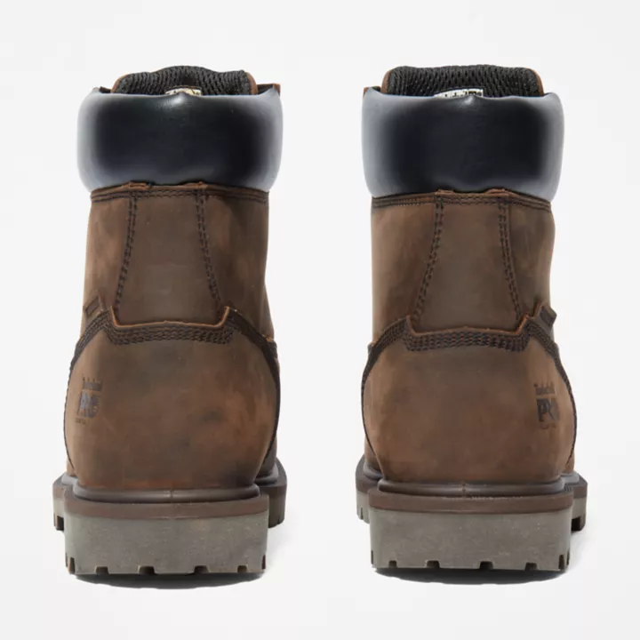 Bottine de travail imperméable Timberland PRO emblématique à embout de sécurité en alliage pour homme en marron