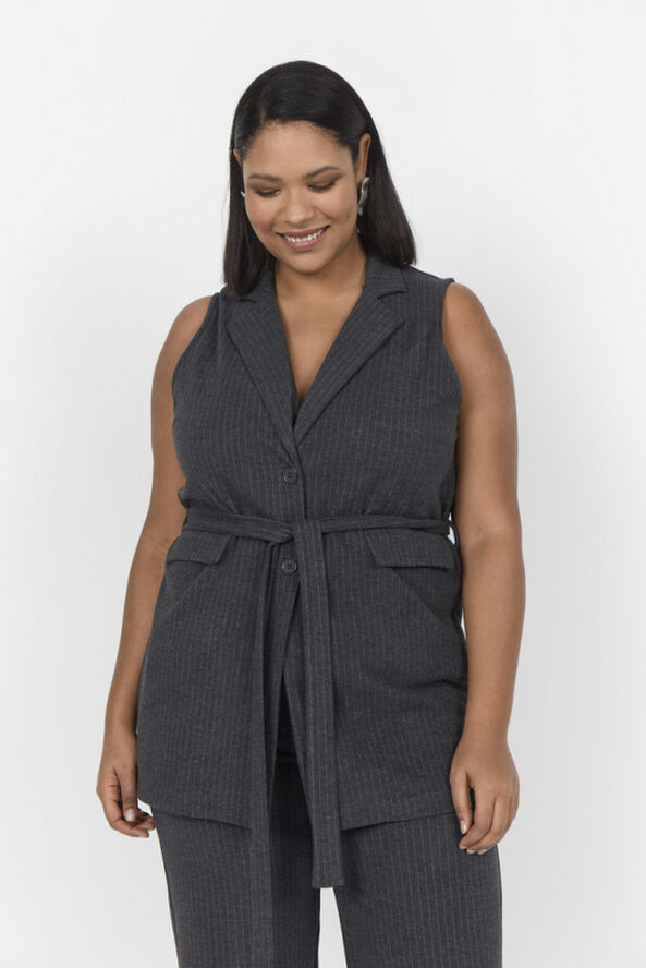 Wasabiconcept Curvy WA-JUNIPER 2 Vest Mørk grå 99780c dk grey melange combi