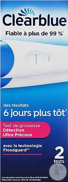 Clearblue Test de Grossesse Détection Ultra Précoce 2 Tests