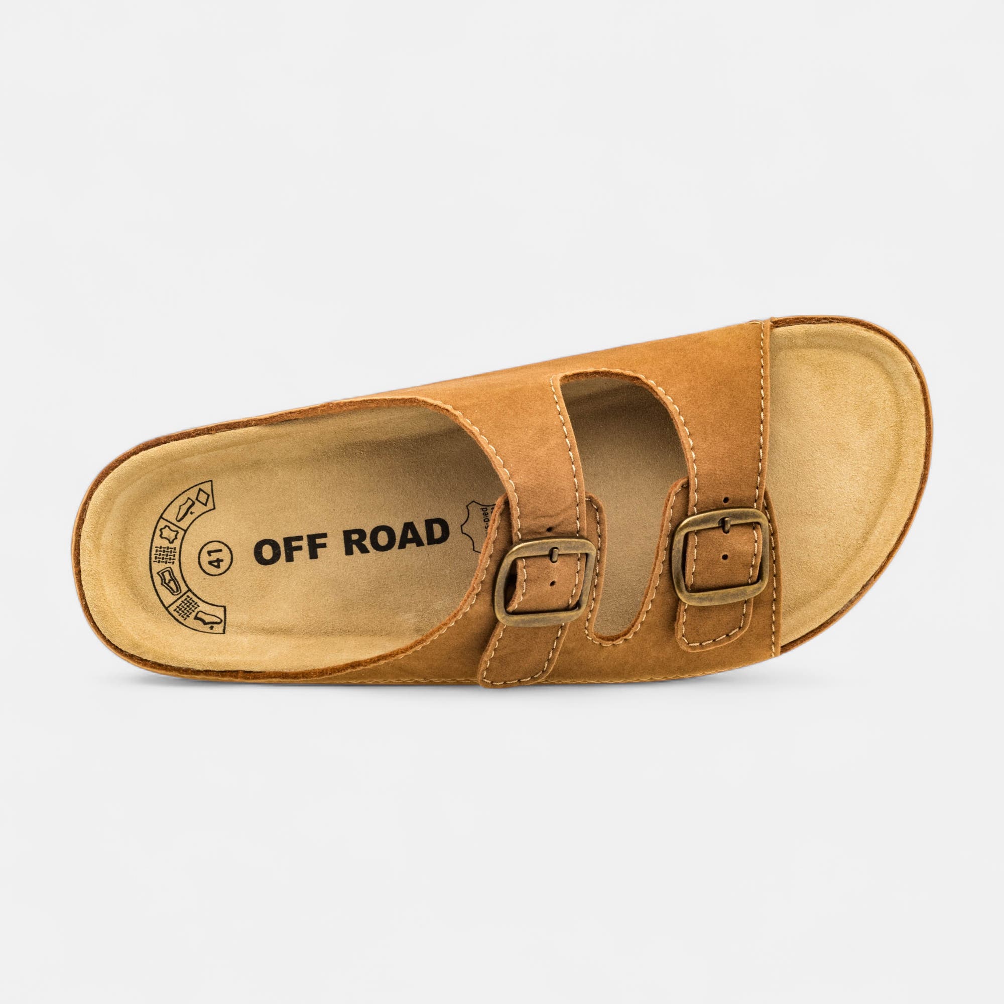 Mules semelle liège Homme camel