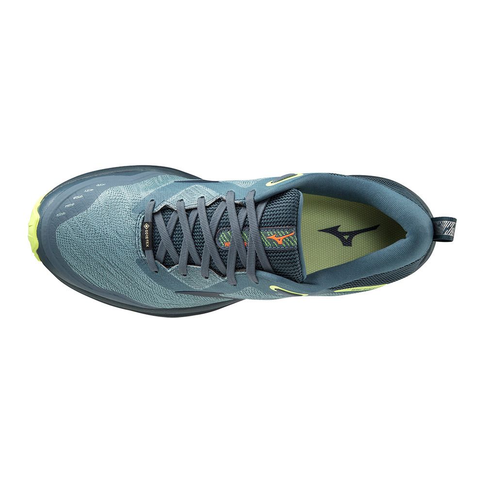 Mizuno WAVE RIDER GTX - Chaussures trail Homme orionb/orionb/neolime