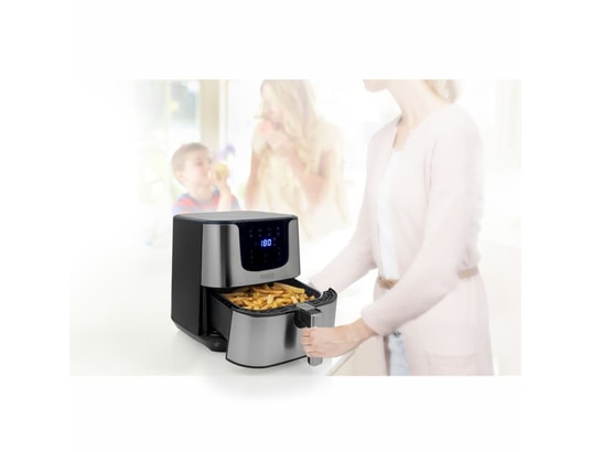 PRINCESS - Friteuse pro Friteuse numérique deluxe xxl 5,5 l 1700 w noir et argenté
