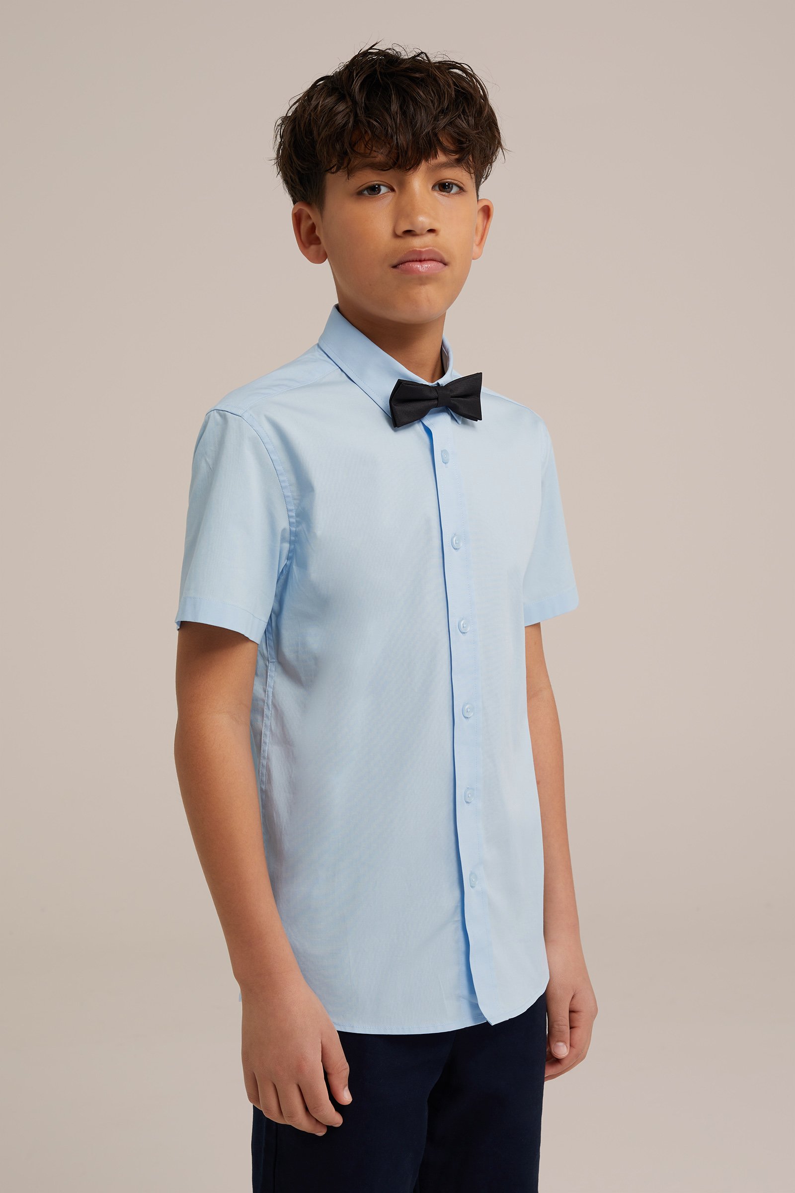 Jongens overhemd met vlinderdas WE Fashion Lichtblauw