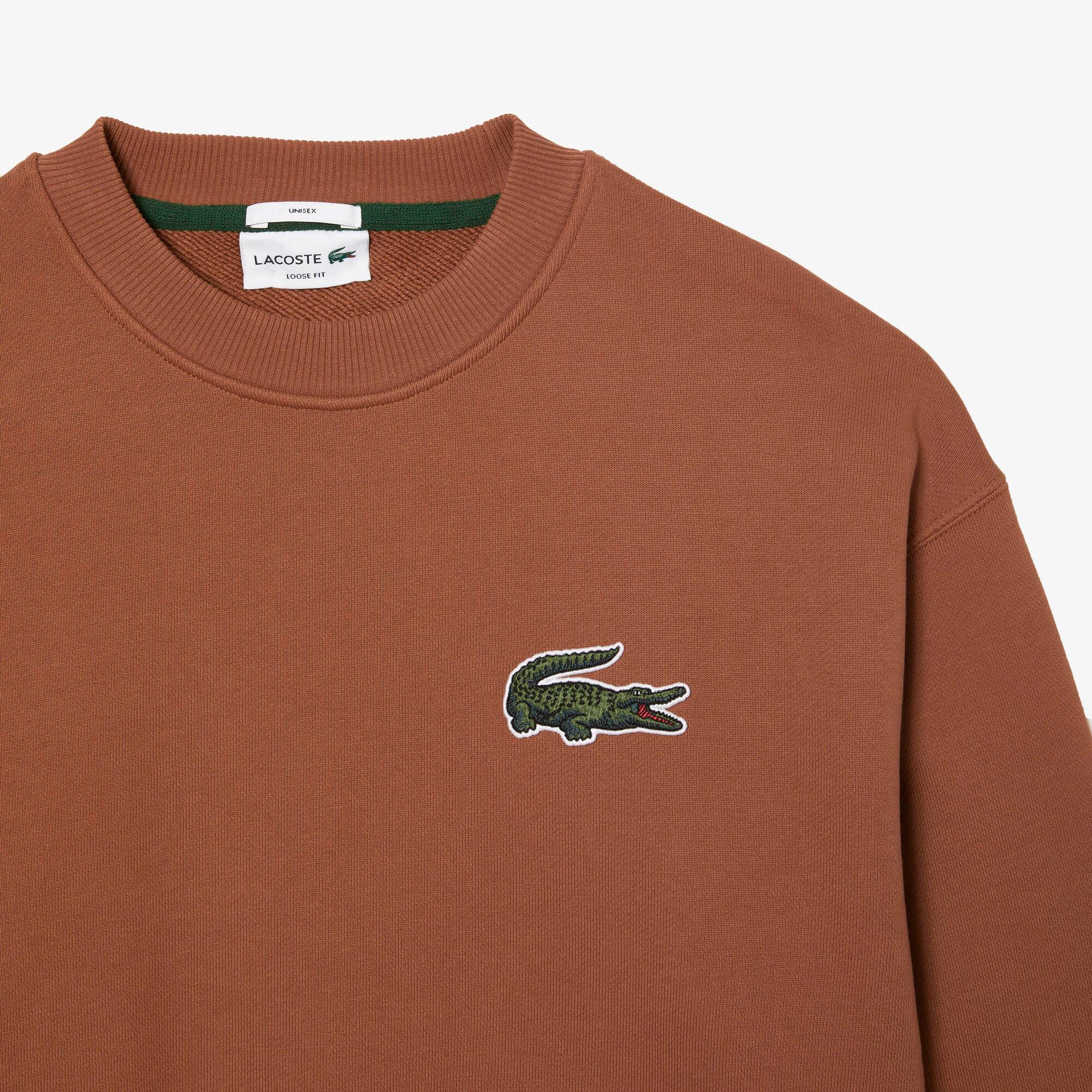 Unisex LACOSTE Jogger-Sweatshirt mit Krokodil-Aufnäher Sweatshirts - Braun - Lacoste - Unisex