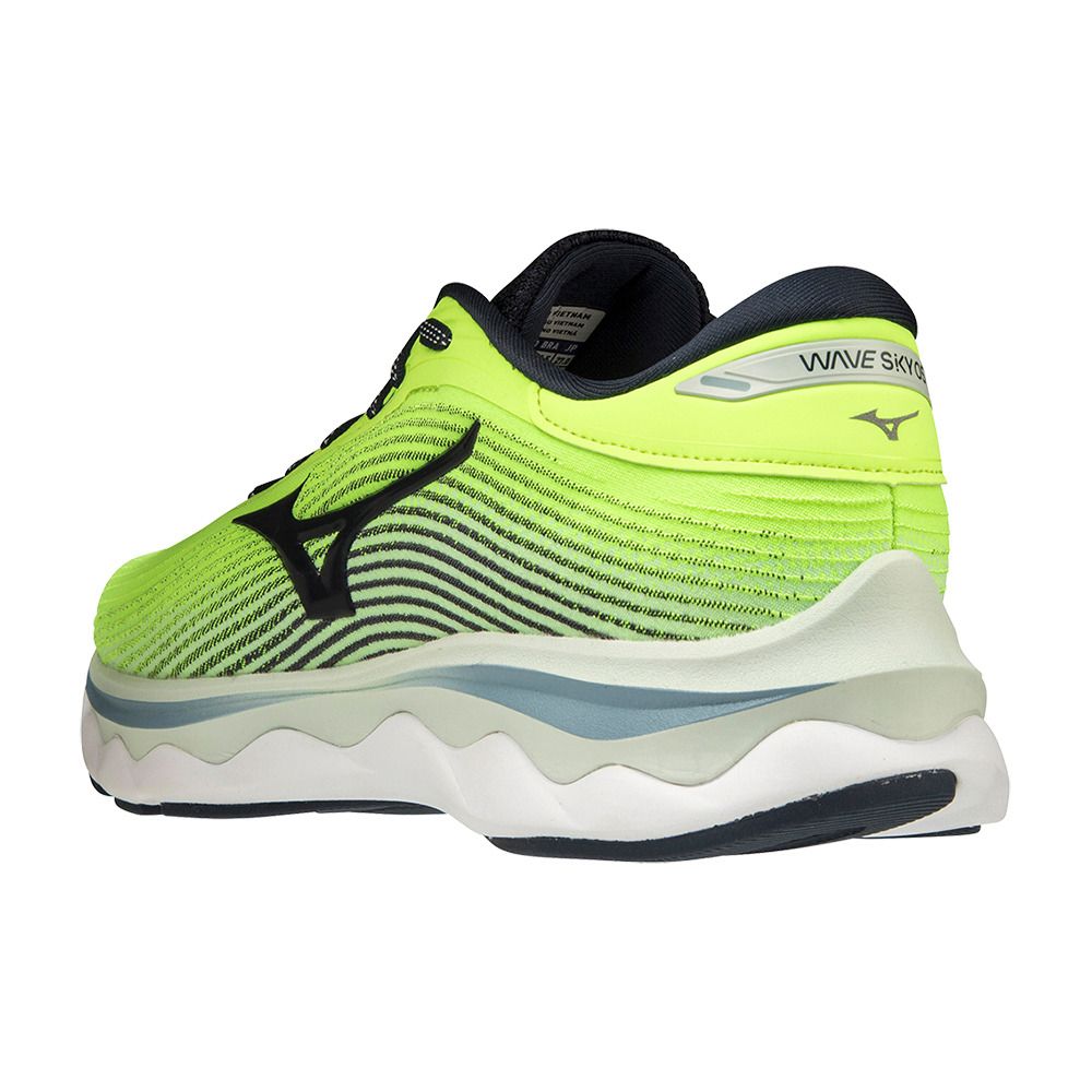 Mizuno WAVE SKY 5 - Chaussures running Homme nlime/teclipse/omushroom