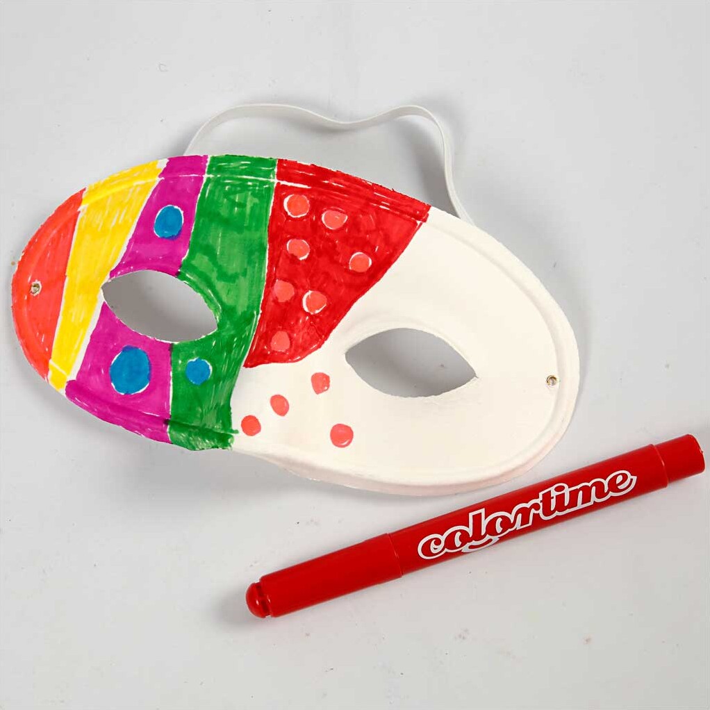 Mal Selv Masker - Halvmaske - Hvid - 10 Stk