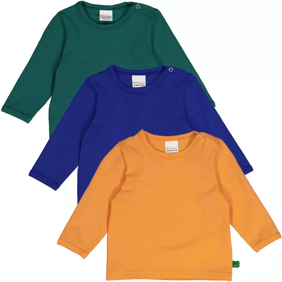 Fred's World Babylangarmshirt 3er-Pack TangarineCucumberSurf