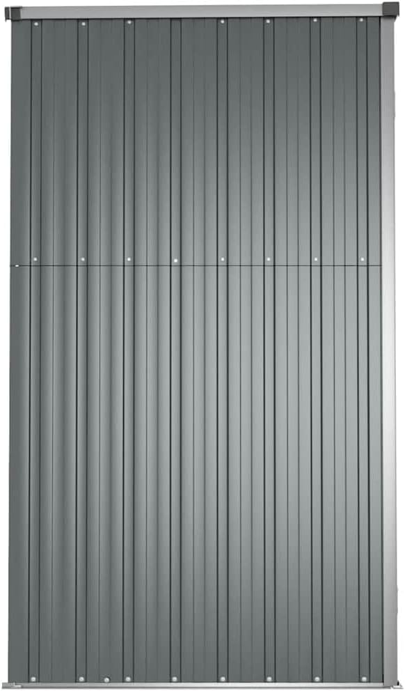 vidaXL Gerätehaus Geräteschuppen Gartenhaus Gartenschuppen Schuppen Lagerschuppen Werkzeugschuppen Grau 161x89x161cm Verzinkter Stahl