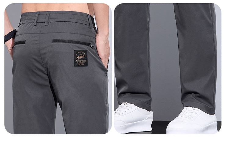 Nataro - Mid Rise Plain Tapered Pants