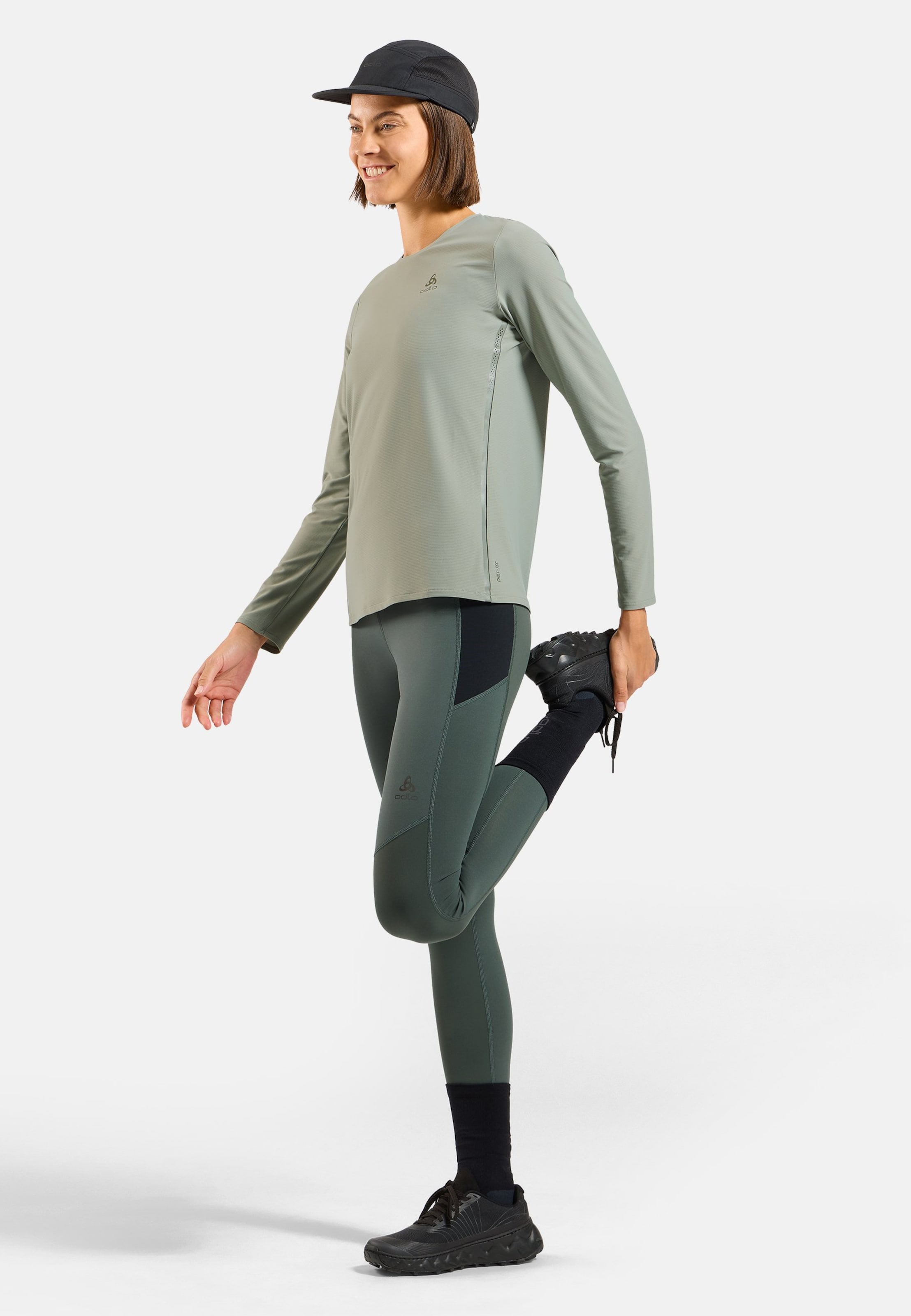 Zeroweight Chill-Tec Langarm-Laufshirt 2.0 in shadow