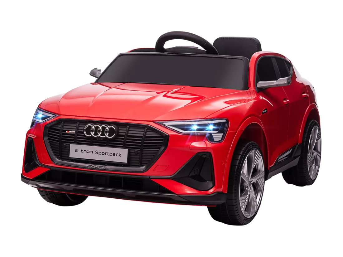 Voiture véhicule électrique enfant e-tron Sportback S line 12 V - V. max. 8 Km/h - effets sonores, lumineux - télécommande, port USB, MP3 - rouge