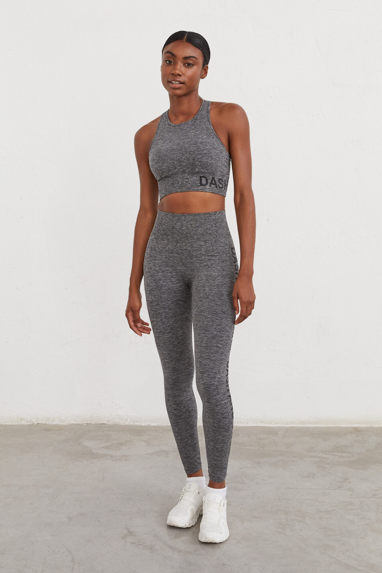 Leggings compridas cinza Seamless Fit - cinza