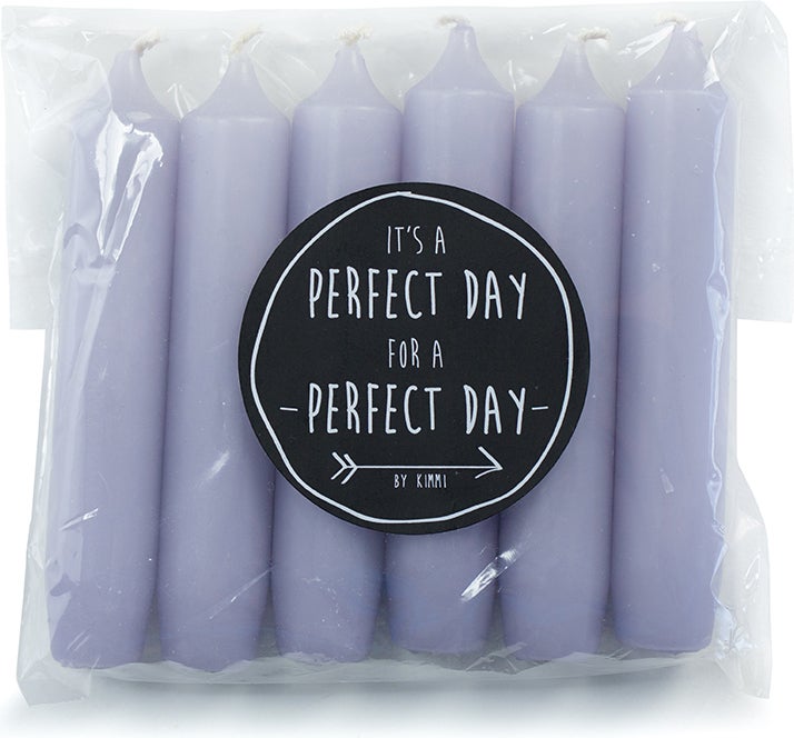 Rustik Lys dinerkaars Cadeau paars 6 uur 6 stuks
