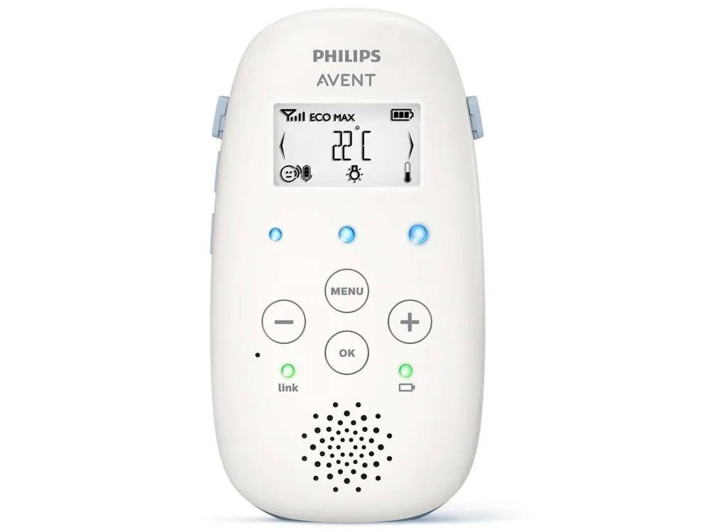 Philips AVENT SCD715/52, DECT babytelefon, 330 m, 330 m, Blå, Hvid, Batteri, Batteri