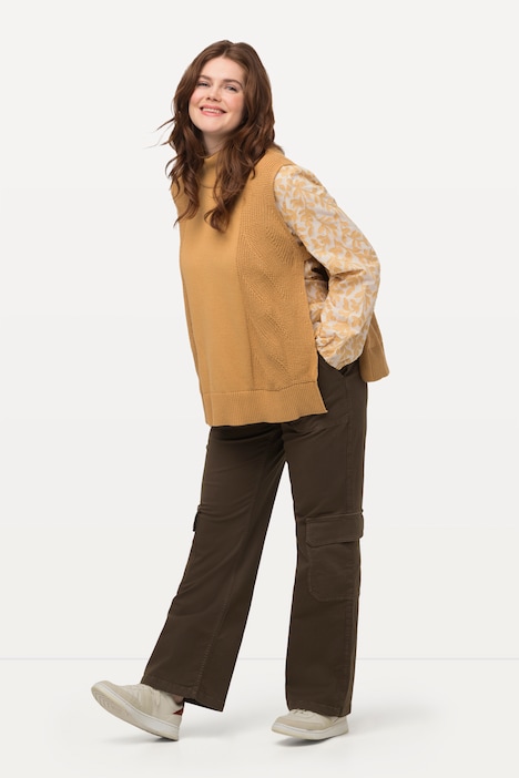 Cargohose Mary, weites Bein, Cargotaschen, Biobaumwolle