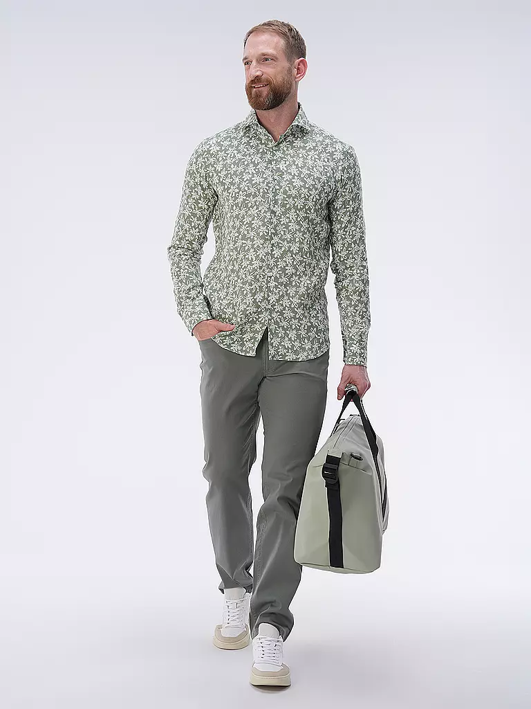 BOSS Leinenhemd Regular Fit hellgrün