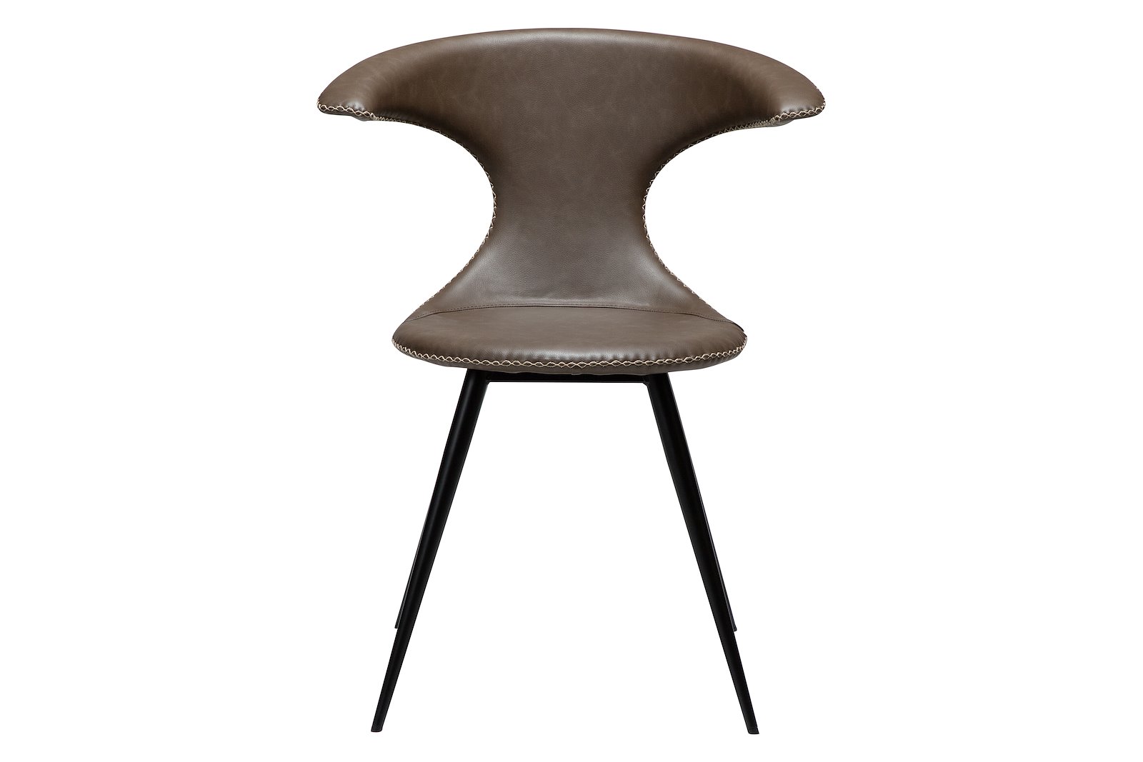 Flair spisestol PU Major Brown og sorte runde ben.