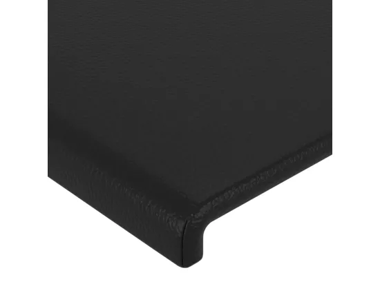 Tête de lit à LED Noir 180x5x78/88 cm Similicuir