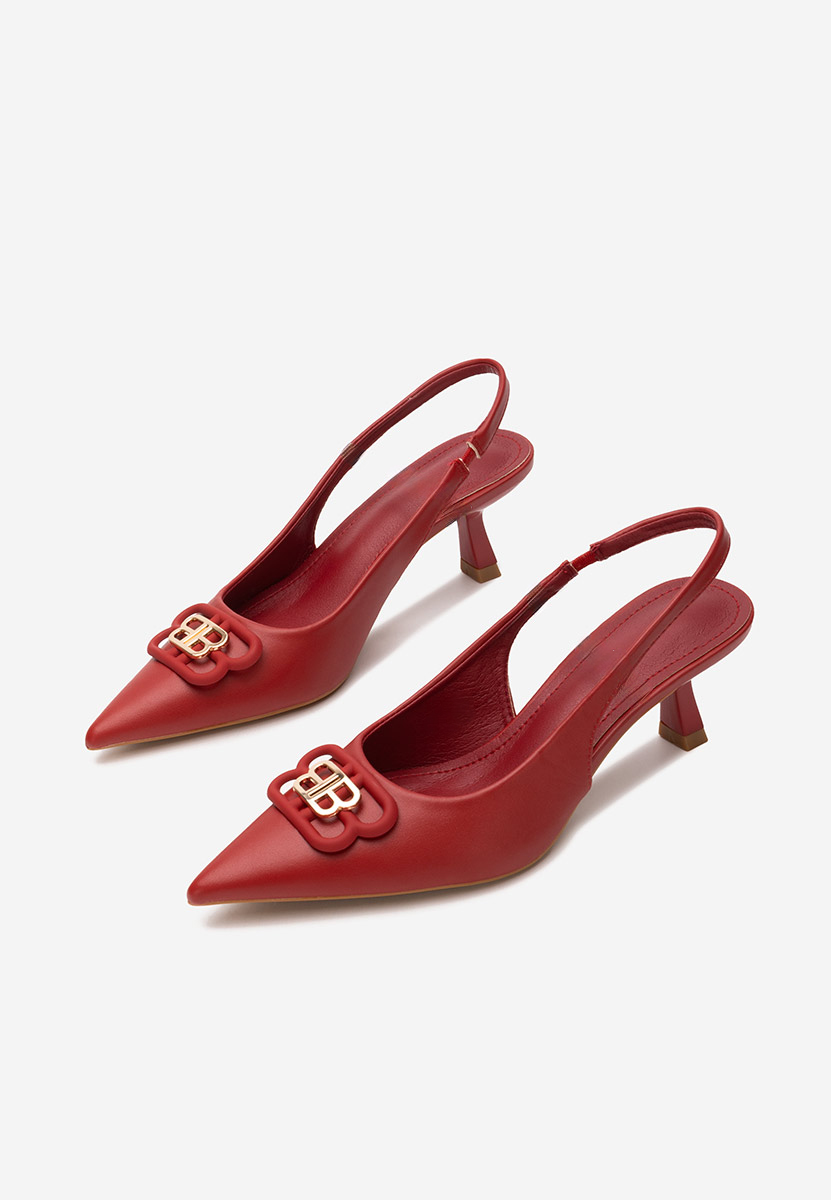 Chaussures slingback rouges Belabisa