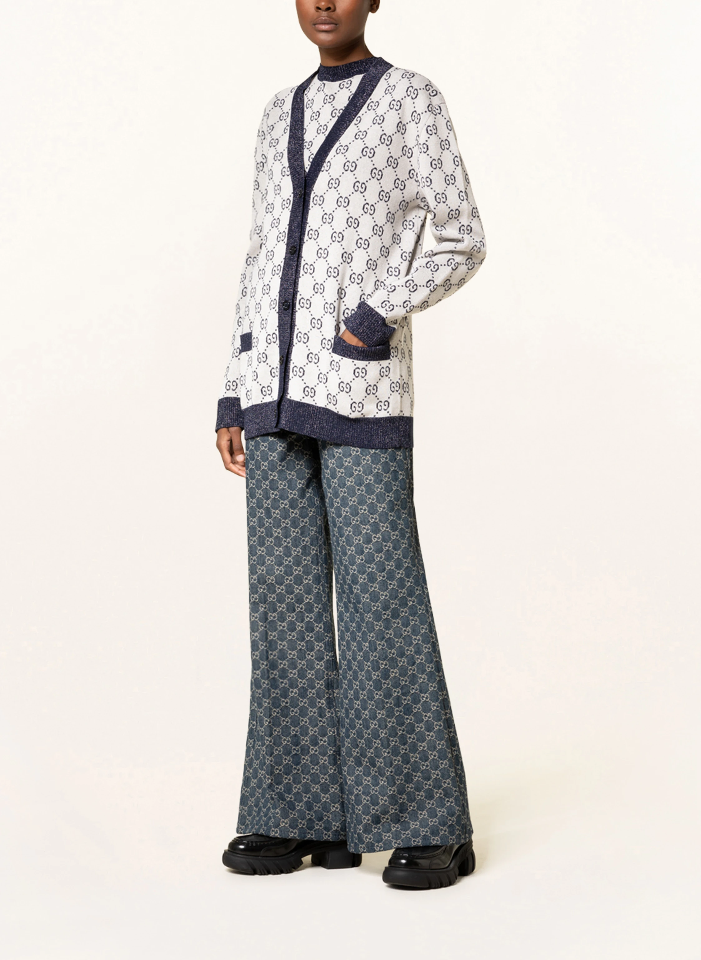 GUCCI Strickjacke mit Glitzergarn