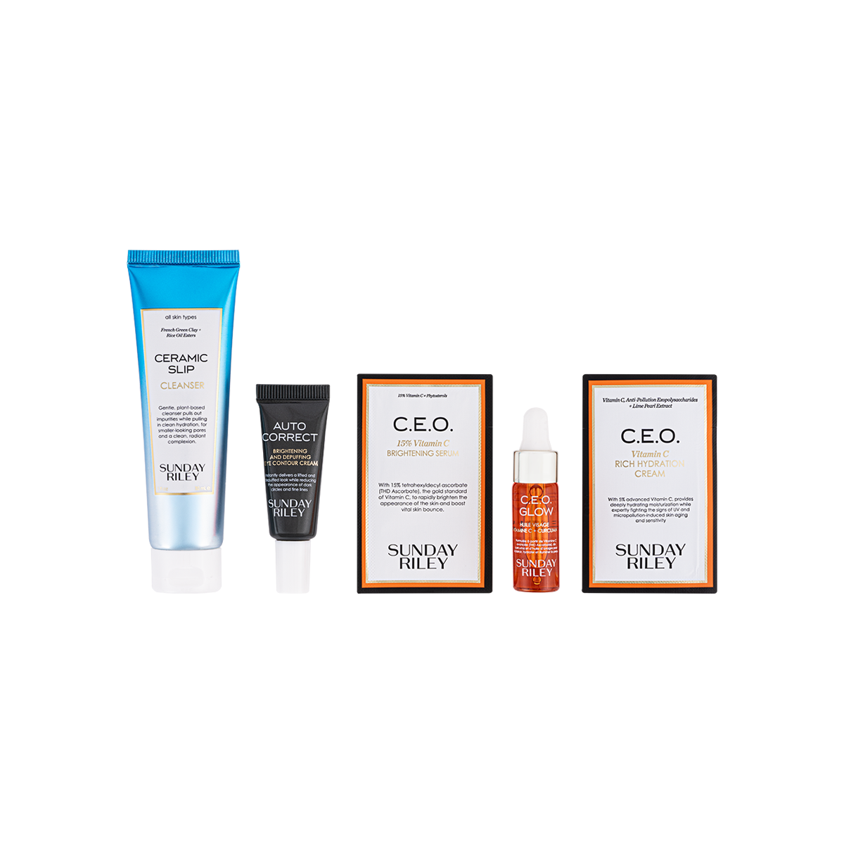 Skincare Sample Set Sunday Riley A.M.