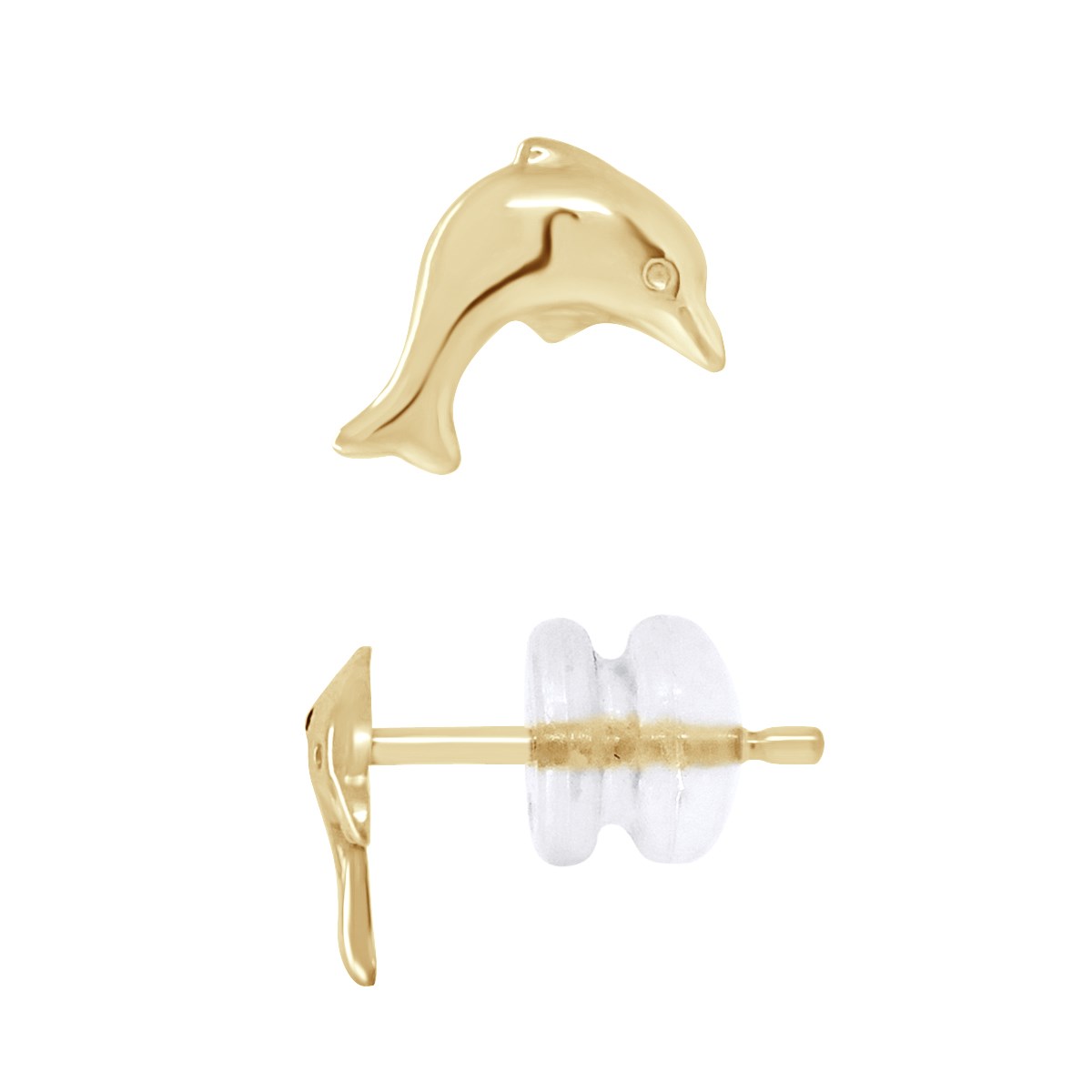 Boucles d'Oreilles DAUPHIN - Or Jaune