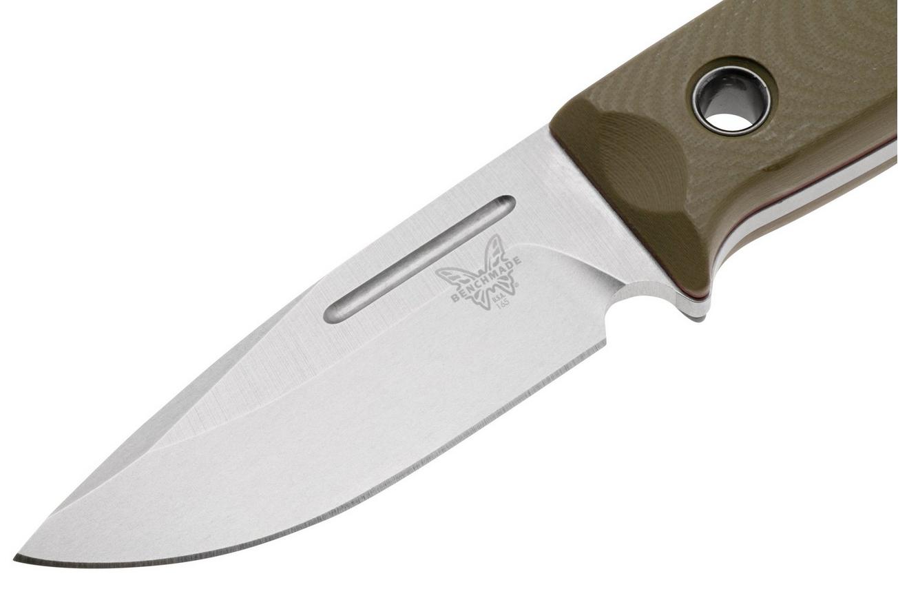 Benchmade Mini Bushcrafter 165-1, CPM-S30V, OD Green G10, bushcraftmes, Sibert design