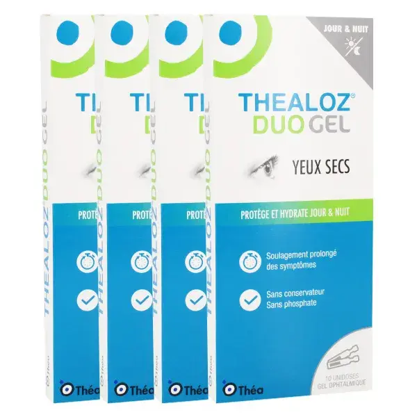 Théa Thealoz Duo Gel 10 unidoses - Lot de 4