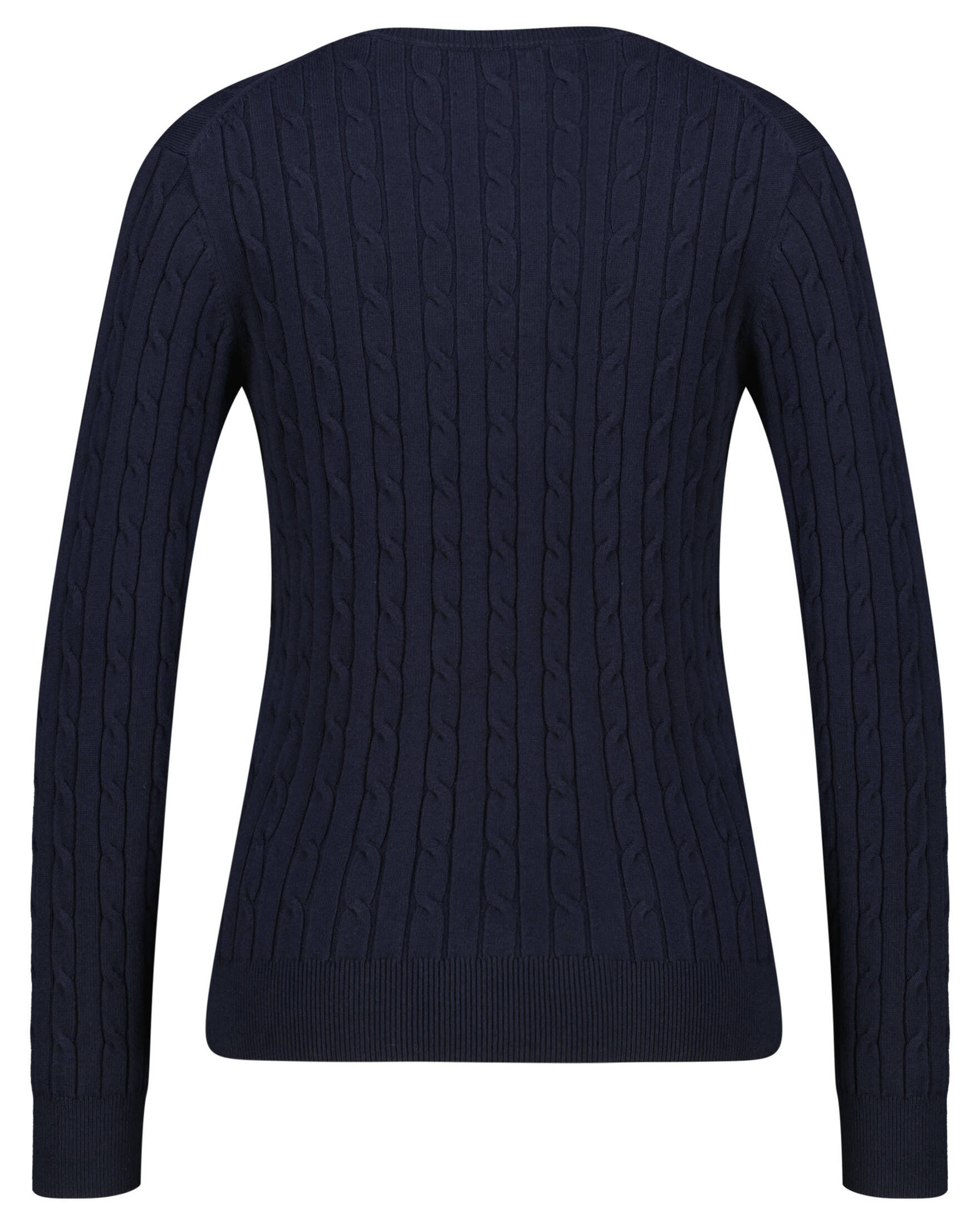 Gant| Damen Strickpullover STRETCH COTTON CABLE V-NECK