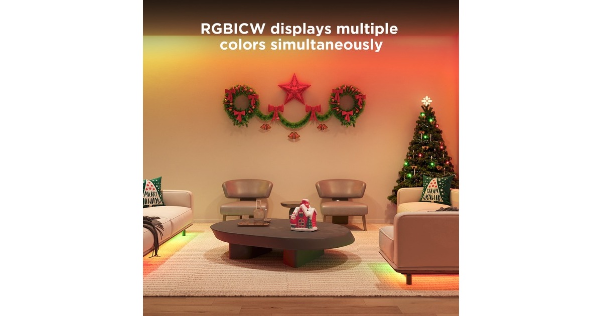 GoveeStrip Light S Segmented Colour Control ledstrip  (5 meter, 2,4GHz wifi, Bluetooth)