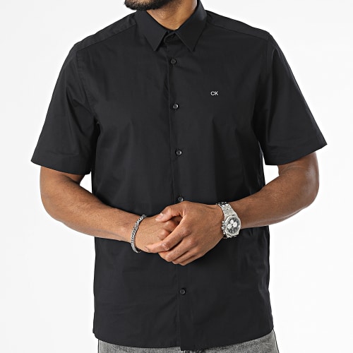 Chemise Manches Courtes Stretch Poplin 9440 Noir